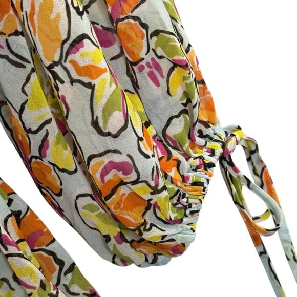 Maje Cutout Floral Georgette Midi Dress NWT Size 38 (M) & 40 (L) Designer - Picture 11 of 16